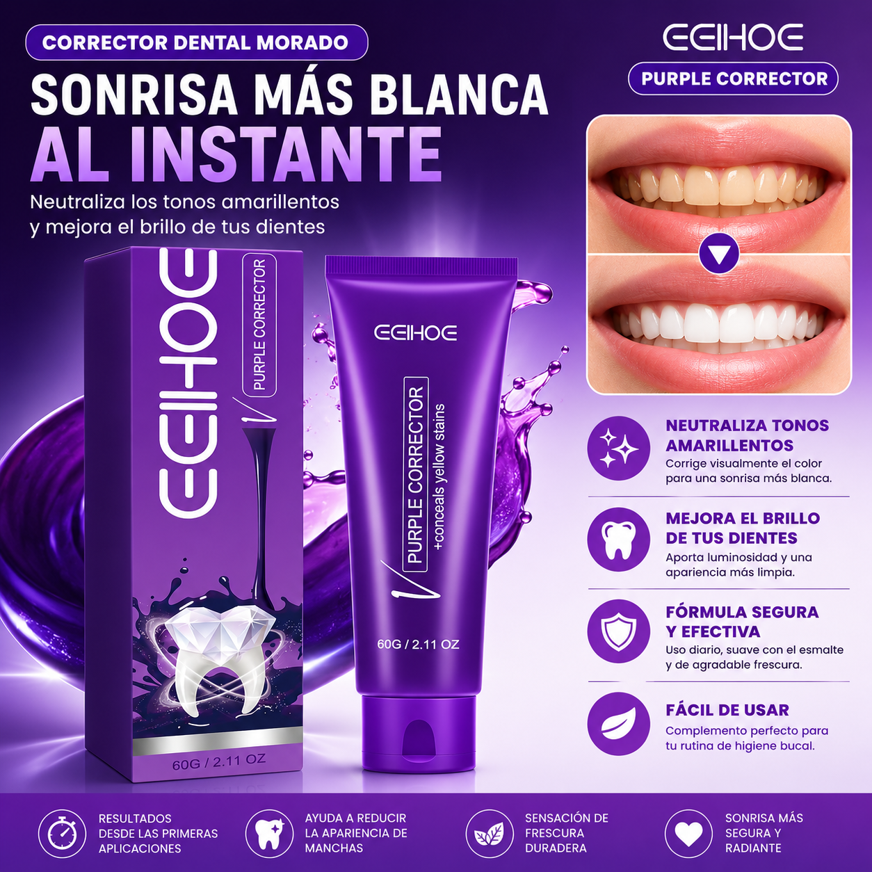 Pasta Dental Morada EELHOE – Purple Corrector