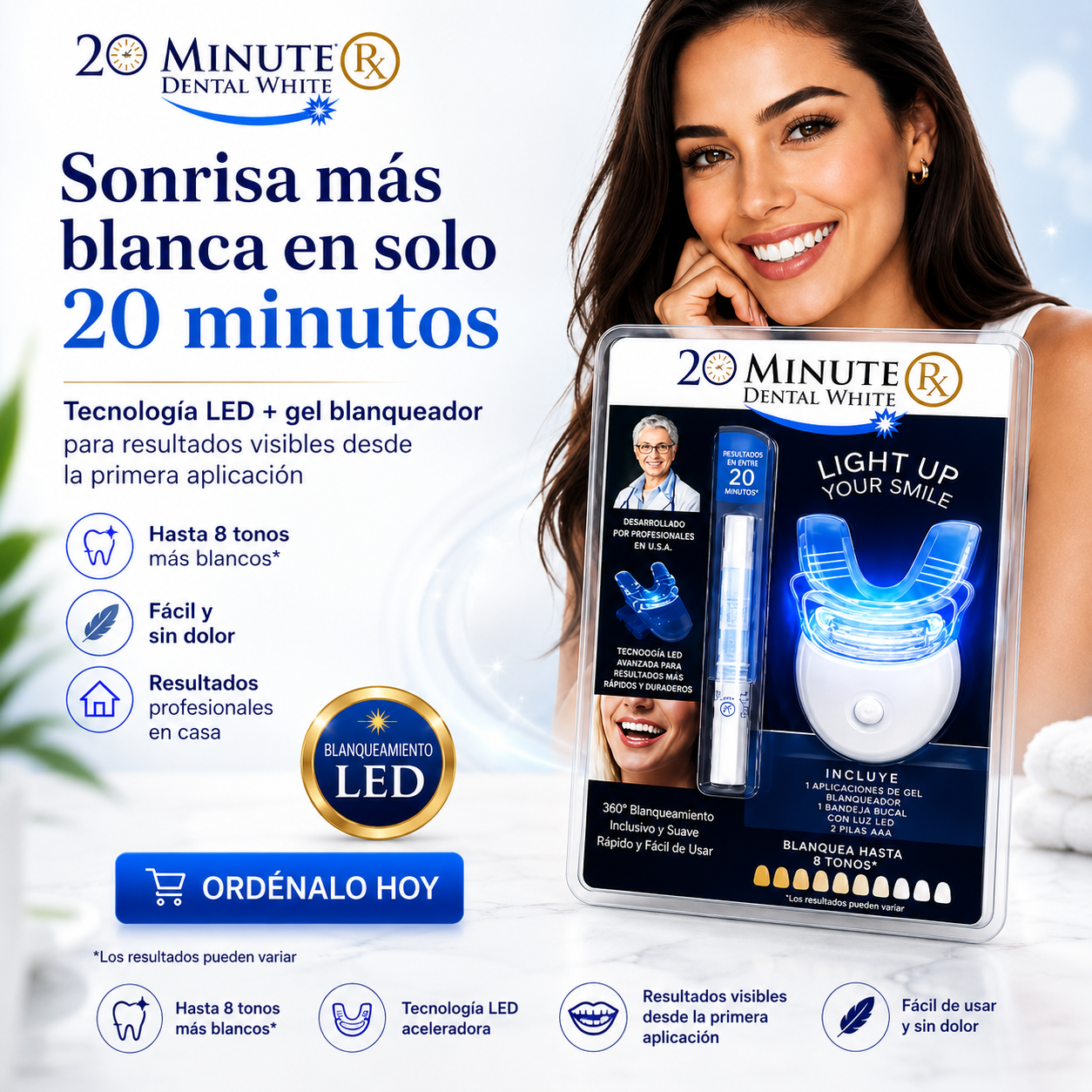 😁🦷Dental White – Kit de Blanqueamiento Dental LED
